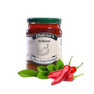 CHAKRAA'S FRESH ANDHRA RED CHILLI PICKLE 400g (Hot)