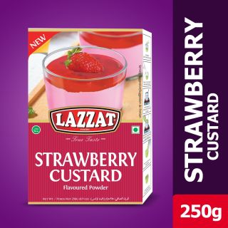 LAZZAT STRAWBERRY CUSTARD 250g (Flavoured Powder)